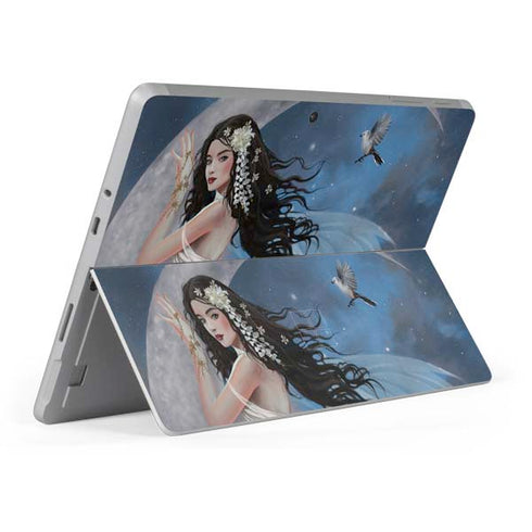 Fairy on Moon with Birds by Nene Thomas Surface Go Skin
