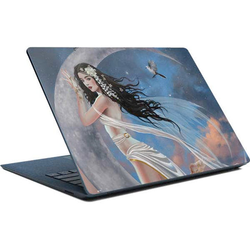 Fairy on Moon with Birds by Nene Thomas Surface Laptop Skin