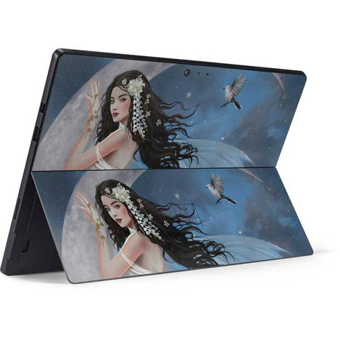 Fairy on Moon with Birds by Nene Thomas Surface Pro 6 Skin