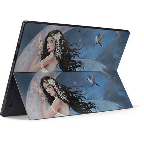 Fairy on Moon with Birds by Nene Thomas Surface Pro 7 Skin