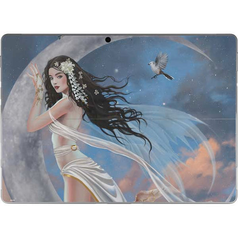 Fairy on Moon with Birds by Nene Thomas Surface Pro 8 Skin