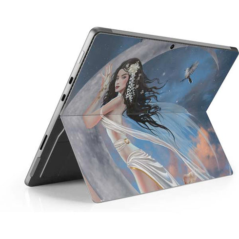 Fairy on Moon with Birds by Nene Thomas Surface Pro 8 Skin