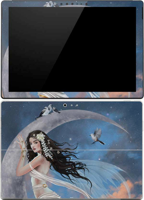 Fairy on Moon with Birds by Nene Thomas Surface Pro (2017) Skin