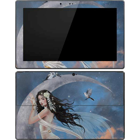 Fairy on Moon with Birds by Nene Thomas Surface Pro Tablet Skin