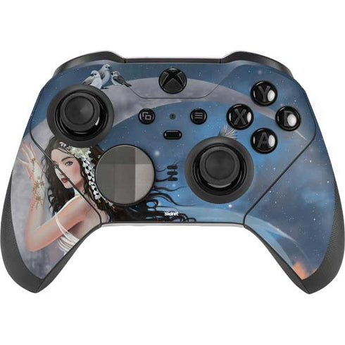 Fairy on Moon with Birds by Nene Thomas Xbox Elite Wireless Controller Series 2 Skin