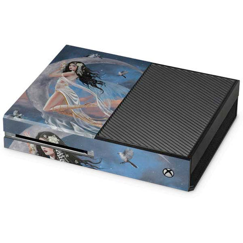 Fairy on Moon with Birds by Nene Thomas Xbox One Console Skin