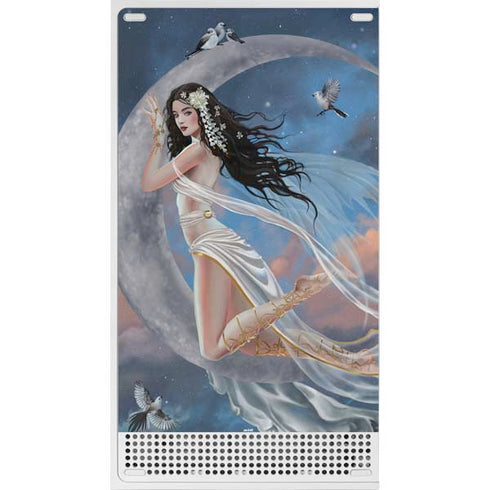 Fairy on Moon with Birds by Nene Thomas Xbox Series S Console Skin