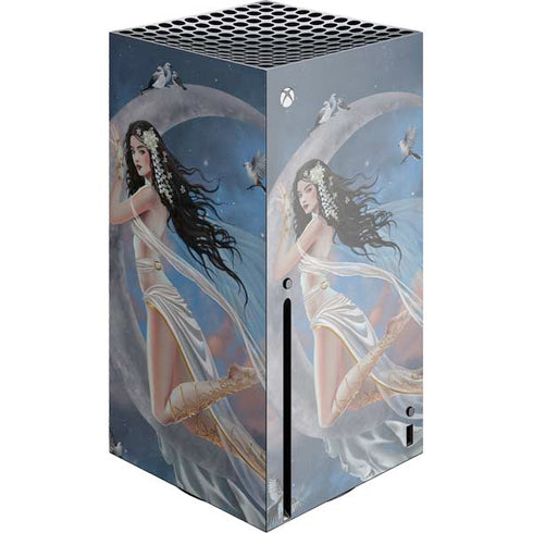 Fairy on Moon with Birds by Nene Thomas Xbox Series X Console Skin