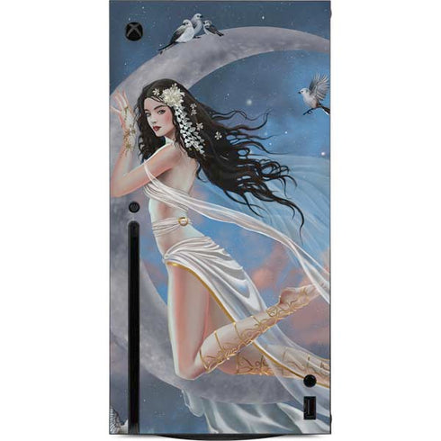 Fairy on Moon with Birds by Nene Thomas Xbox Series X Console Skin