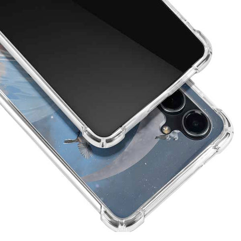 Fairy on Moon with Birds by Nene Thomas Galaxy S23 FE Clear Case