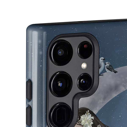 Fairy on Moon with Birds by Nene Thomas Galaxy S24 Ultra Impact Case