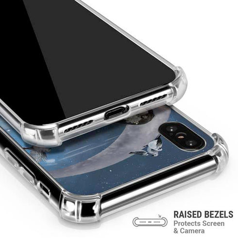 Fairy on Moon with Birds by Nene Thomas iPhone XS Max Clear Case
