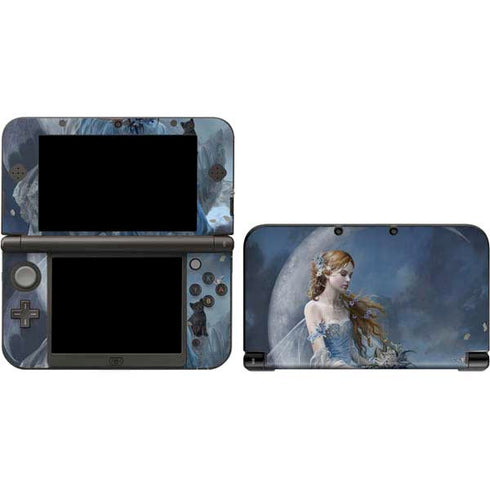Fairy with Black Cat Sitting on Moon by Nene Thomas 3DS XL 2015 Skin