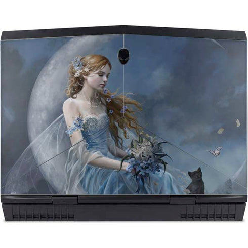 Fairy with Black Cat Sitting on Moon by Nene Thomas Dell Alienware Skin