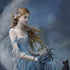 Fairy with Black Cat Sitting on Moon by Nene Thomas Dell Alienware Skin