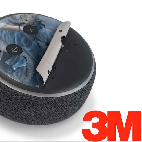 Fairy with Black Cat Sitting on Moon by Nene Thomas Amazon Echo Dot Skin