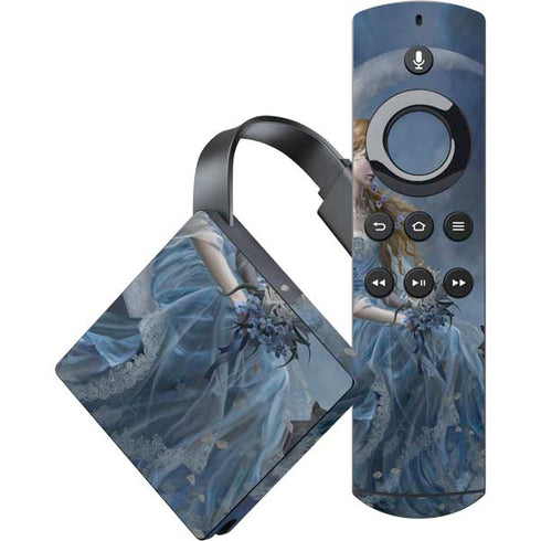 Fairy with Black Cat Sitting on Moon by Nene Thomas Amazon Fire TV Skin