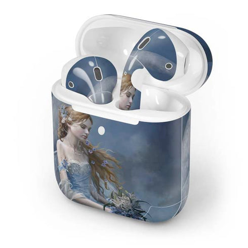 Fairy with Black Cat Sitting on Moon by Nene Thomas Apple AirPods 2 Skin