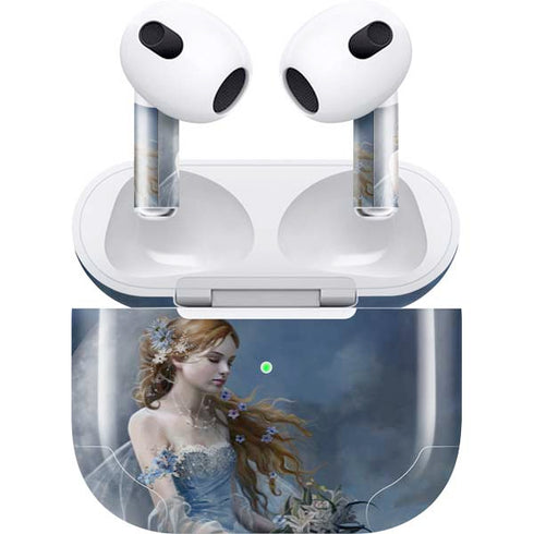 Fairy with Black Cat Sitting on Moon by Nene Thomas Apple AirPods (3rd Gen 2021) Skin