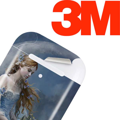 Fairy with Black Cat Sitting on Moon by Nene Thomas Apple AirPods Skin