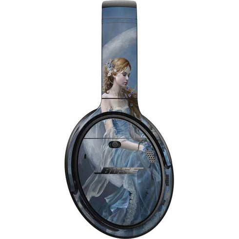 Fairy with Black Cat Sitting on Moon by Nene Thomas Bose QuietComfort 35 II Headphones Skin