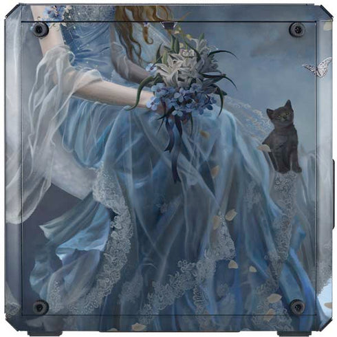 Fairy with Black Cat Sitting on Moon by Nene Thomas Cooler Master MasterBox Q300L Mini Tower Skin
