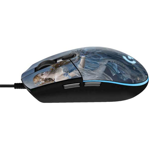 Fairy with Black Cat Sitting on Moon by Nene Thomas G203 Prodigy RGB Wired Gaming Mouse Skin