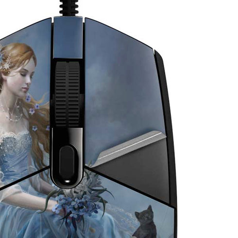 Fairy with Black Cat Sitting on Moon by Nene Thomas G203 Prodigy RGB Wired Gaming Mouse Skin