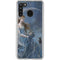 Fairy with Black Cat Sitting on Moon by Nene Thomas Galaxy A21 Clear Case
