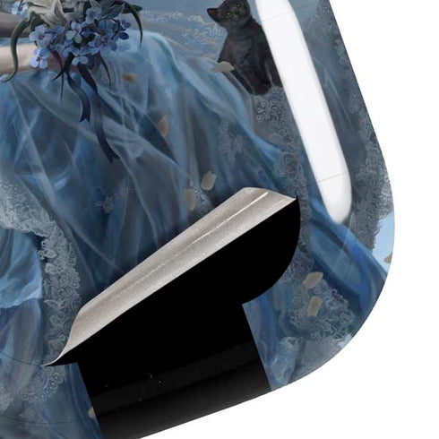 Fairy with Black Cat Sitting on Moon by Nene Thomas Galaxy Buds Live Skin