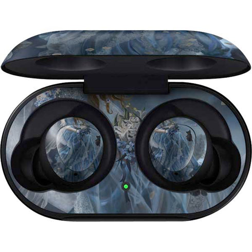 Fairy with Black Cat Sitting on Moon by Nene Thomas Galaxy Buds Skin