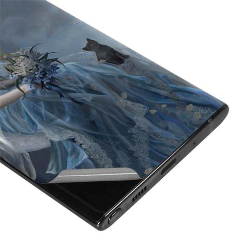 Fairy with Black Cat Sitting on Moon by Nene Thomas Galaxy Note 10 Plus Skin