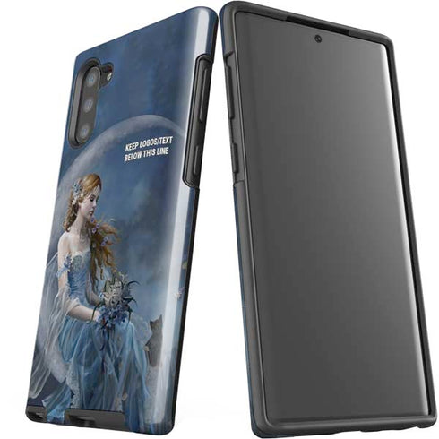 Fairy with Black Cat Sitting on Moon by Nene Thomas Galaxy Note 10 Pro Case