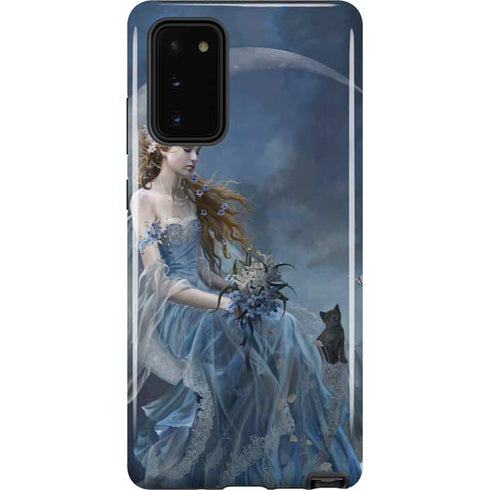 Fairy with Black Cat Sitting on Moon by Nene Thomas Galaxy Note20 5G Pro Case