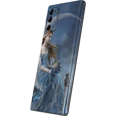 Fairy with Black Cat Sitting on Moon by Nene Thomas Galaxy Note20 5G Skin