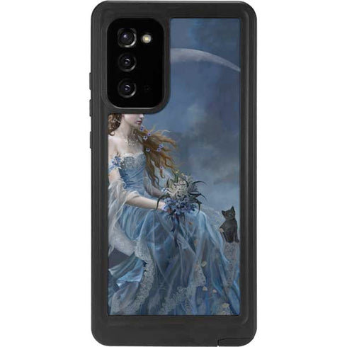 Fairy with Black Cat Sitting on Moon by Nene Thomas Galaxy Note20 5G Waterproof Case