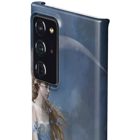 Fairy with Black Cat Sitting on Moon by Nene Thomas Galaxy Note20 Ultra 5G Lite Case