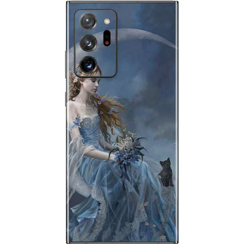 Fairy with Black Cat Sitting on Moon by Nene Thomas Galaxy Note20 Ultra 5G Skin