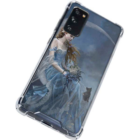 Fairy with Black Cat Sitting on Moon by Nene Thomas Galaxy S20 FE Clear Case