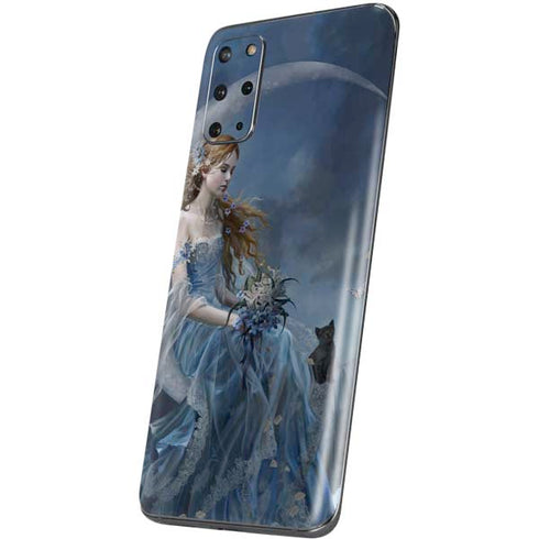 Fairy with Black Cat Sitting on Moon by Nene Thomas Galaxy S20 Plus Skin