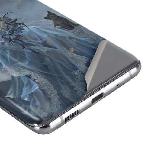 Fairy with Black Cat Sitting on Moon by Nene Thomas Galaxy S20 Plus Skin