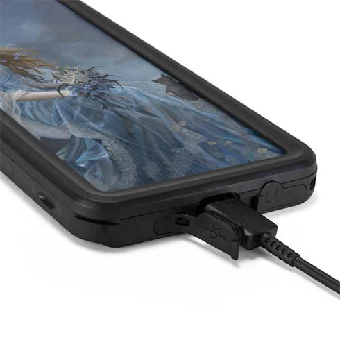 Fairy with Black Cat Sitting on Moon by Nene Thomas Galaxy S20 Waterproof Case