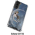 Fairy with Black Cat Sitting on Moon by Nene Thomas Galaxy S21 5G Clear Case