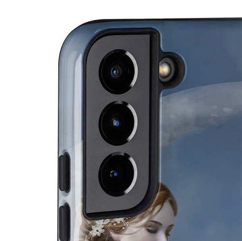 Fairy with Black Cat Sitting on Moon by Nene Thomas Galaxy S22 Pro Case