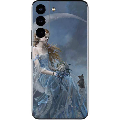 Fairy with Black Cat Sitting on Moon by Nene Thomas Galaxy S22 Skin