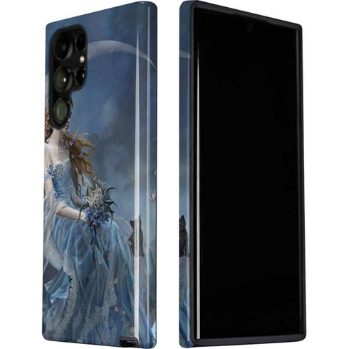 Fairy with Black Cat Sitting on Moon by Nene Thomas Galaxy S22 Ultra Pro Case