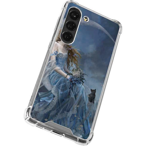 Fairy with Black Cat Sitting on Moon by Nene Thomas Galaxy S23 Clear Case