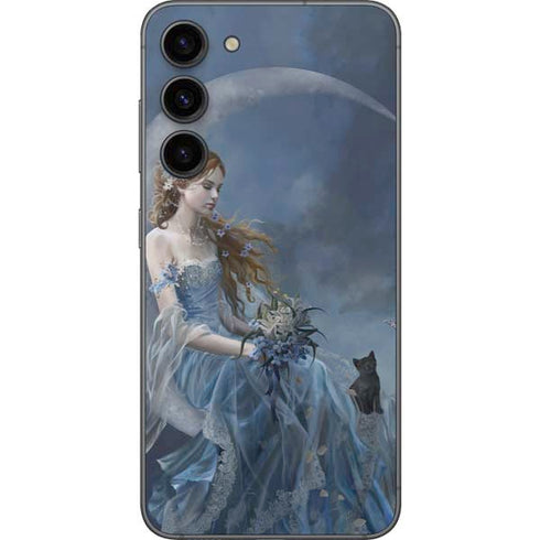Fairy with Black Cat Sitting on Moon by Nene Thomas Galaxy S23 Plus Skin