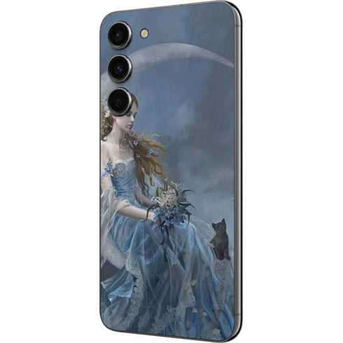 Fairy with Black Cat Sitting on Moon by Nene Thomas Galaxy S23 Plus Skin