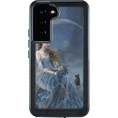 Fairy with Black Cat Sitting on Moon by Nene Thomas Galaxy S23 Plus Waterproof Case